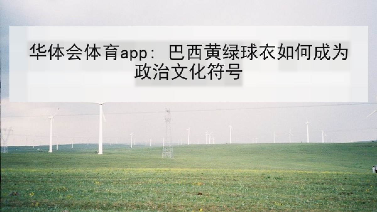 华体会体育app: 巴西黄绿球衣如何成为政治文化符号
